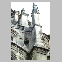 Noyon, Kathedrale, Chor, Blick von SO, Detail 1, Foto Heinz Theuerkauf.jpg